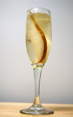 Pear-Ginger Champagne Cocktail