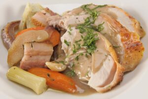 Bourbon Brined Turkey Breast with Gravy